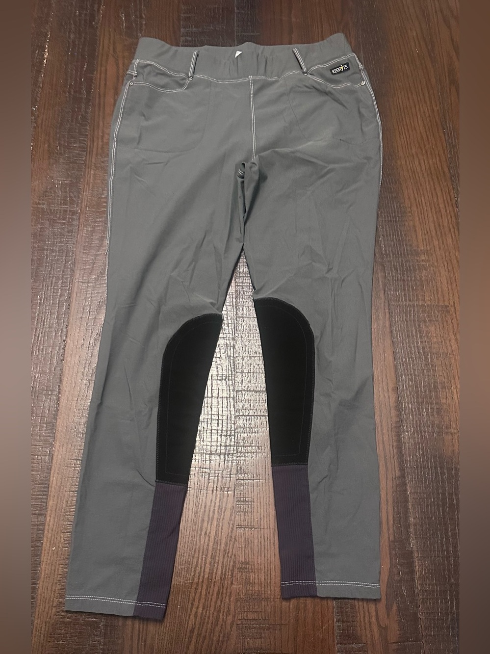 Kerrits Grey knee-patch riding breeches pants Women’s XL